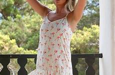 sundress flamingo legs crosby charlotte summer shore geordie print long style photoshoot she shows natural scroll down fashion her