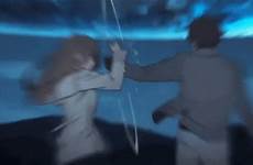 gif anime fight fighting gifs scene fights animation kanata kyoukai animated mp4 tenor