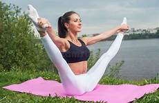 legs leg woman gymnastics flexibility holding stretching exercises warming apart aerobics workout doing preview