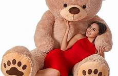 bear teddy giant huge stuffed size feet tall foot amber quality tan premium big