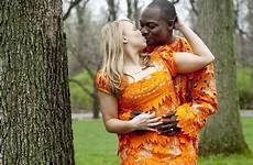 african mixed couples nigerian wedding women interracial white couple men marriage biracial stunning their lace marry king absolutely ghanaian traditional