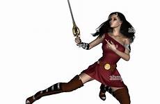 swordswoman fantasy barbarian alamy