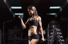 wallpaper fitness gym woman model wallpapers brunette background sports preview click
