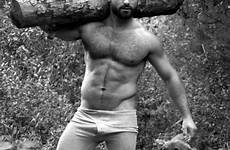 lumberjack lumberjacks shirtless hairy man bearded beard gratuitous