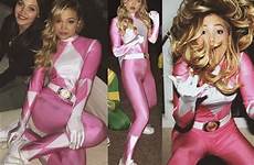 halloween teen olivia holt slutty costumes celebrity costume celeb dressed body pink ranger year old off power