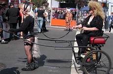 folsom fair street cart pulling ponygirl pony mistress human cavalcade creature during her