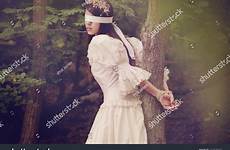 tied blindfolded woods woman hands young fairytale inspired dark beautiful her rope shutterstock stock search