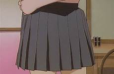 gif anime skirt animated tumblr cute pleated gifs mini japanese manga find notes