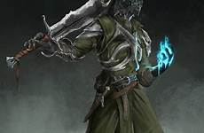 dragonborn dnd character fighter fantasy characters knight hexblade paladin backstory armor dungeons 5e dragons greatsword warlock eldritch green blue dragon