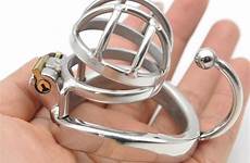 ring penis cage chastity hook cock balls stainless steel rings male short device 40mm 45mm 50mm men toys