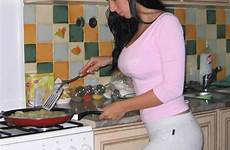 cooking kitchen girl girls hot sexy breakfast dream beautiful food cuties real kitchens wives house pants yoga serve some hottest