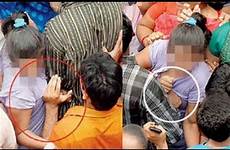 train molested girl caught cam woman assaulted grp arrested three mumbai lalbaugcha raja