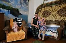 family russia village russian life line soviet end kalach isolated people lena pose egor alexey remote railway capsule time eight