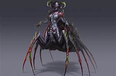 fantasy spider queen dark mythical creatures artstation humanoid female creature concept tae spiders mythological character kwon rang kim artwork choose