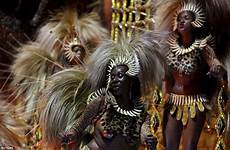 carnival brazil gone wild dancers dozens sao costumes into rio hours floats paulo dressed colourful manufacture would work manner