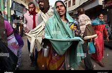 india begging street beggar indian woman varanasi alamy