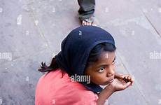 begging streets girl indian india alamy child stock delhi