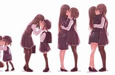 yuri kissing age difference anime kiss original wallpaper wallpapers uhd 8k growing height comment nsfw first time mib
