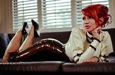 latex bianca beauchamp wallpaper redhead skirt women wallhere hd wallpapers