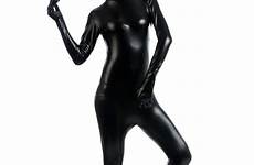 costume sexy zentai bodysuit suit full catsuit metallic shiny spandex body lycra unisex party women wet unitard size