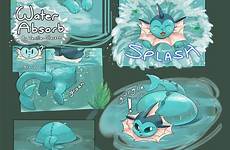 vaporeon inflation absorb glaceon deviantart