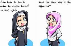 muslim islam hijab vs women habit oppressed nun hijabi read islamic devote