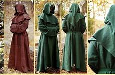 monks hood robe middle monk ages costume outfit