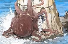 hentai tentacle bondage bdsm octopus outdoors gelbooru ocean