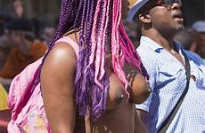 naked public parade exhibitionists woman shesfreaky ebony