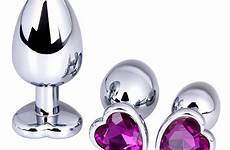 plug butt anal sex heart toy jeweled toys steel plugs orgasm adult sexual men shaped stainless description amazon