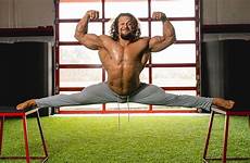 jujimufu splits ninja strongman jacked performs moves stretching menshealth barbend stunts freaks flexibility