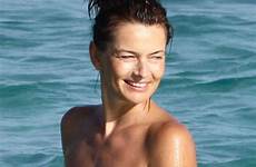 paulina porizkova topless beach aug 2009