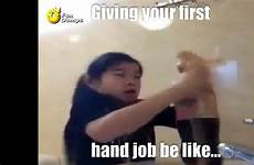 hand job giving first