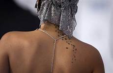 rihanna cfda awards dress naked show sparkly wore fashion tattoos anyway well allegri reuters carlo council star