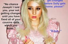 dolls barbie pink sissy captions tg boy femdom cousins frilly baby girly caps boys fem brolita choose board