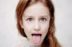 girl sticking teenage tongue stock caucasian dissolve d145
