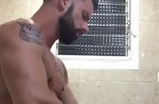 jerking off guy handsome muscle bathroom muscular thisvid bearded videos rating