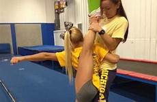 cheerleading cheer cheerleaders stretches gymnastics girl flexibility crazy indulgy saved