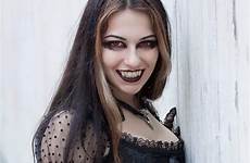 vampire female fangs gothic girls hot vampires kiss beauty saved model choose board