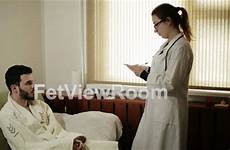 female male patient doctor giving