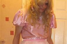 sissy petticoat submissive dress satin prissy discipline boy men humiliated female pink maid ashamed transformed lacy bra supremacy maids blouses