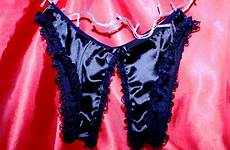 crotchless satin knickers frilly
