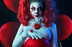 pennywise clown woman dark