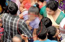 molesting perverts woman molested girl molestation touching mumbai festival shocking photographs man three big grab people lalbaugcha raja religious during