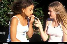 smoking young girls teenage alamy licenses pricing