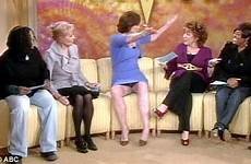weaver sigourney tv show underwear flash slip her she knickers flashes audience daytime chat sharon stone talk legs girls flasher