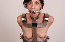 chastity harness armbinder tumbex metalbondage elise graves