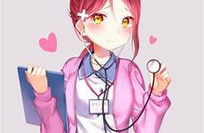 anime riko sakurauchi pixiv clipboard stethoscope tag medicines taking zerochan