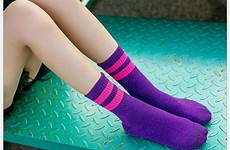 socks girls cute women school striped cotton soft funny underwear harajuku breathable pair students casual group
