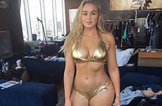 iskra lawrence size bikini gold women sexy plus model morning curves breakfast natural their swimsuit eporner successful fuck embrace wants